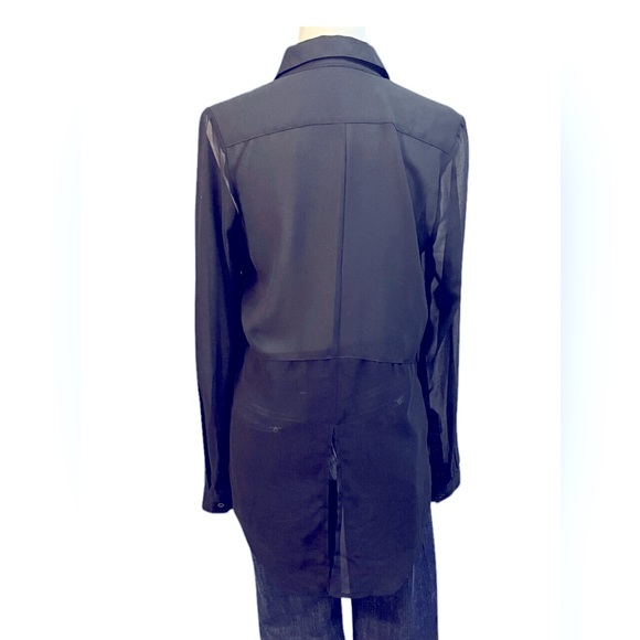 Lush Nordstrom sheer black blouse - Picture 4 of 8